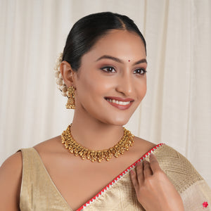 Amazing antique gold pearl necklace set