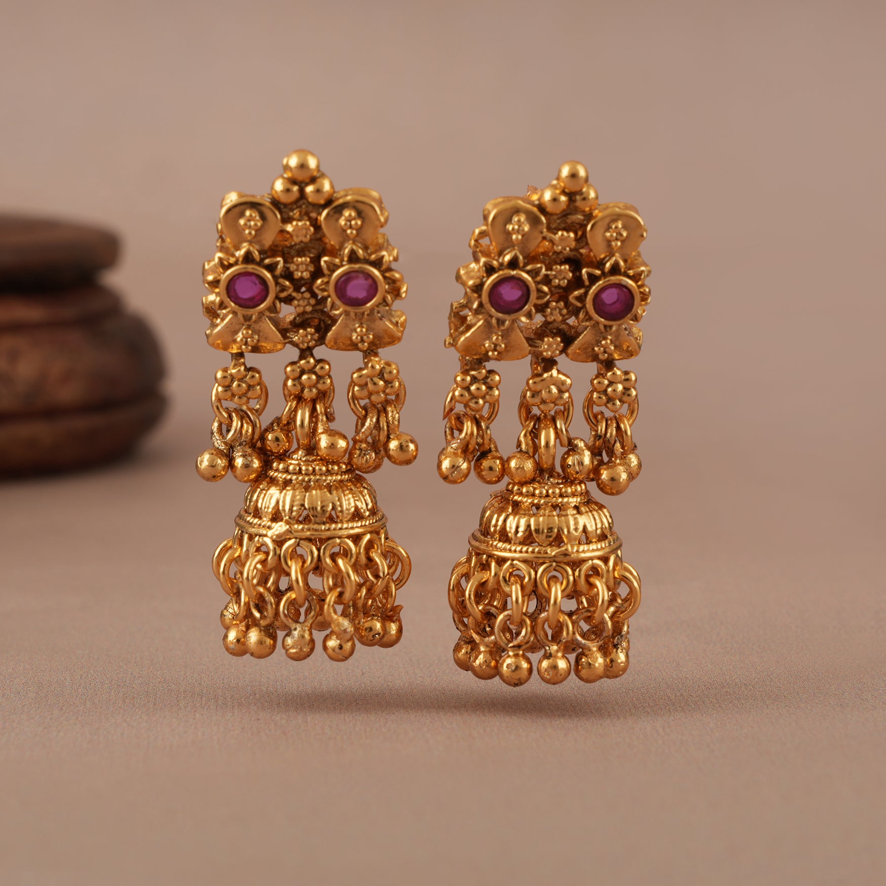 Amazing high gold stone necklace set