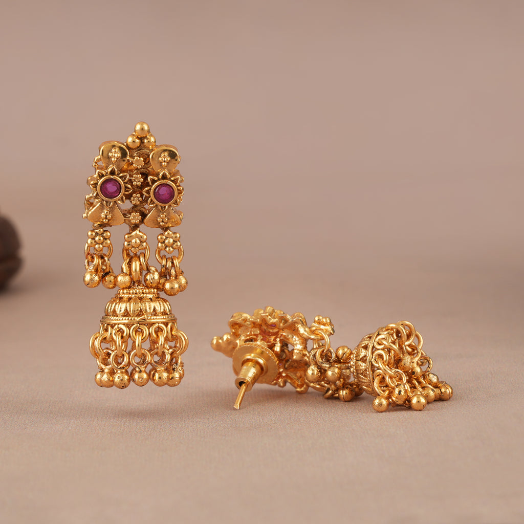 Amazing high gold stone necklace set
