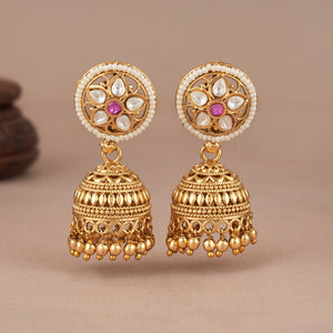Long kundan stone antique gold magalstura
