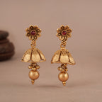 Beautiful antique gold elephant hasli necklace set