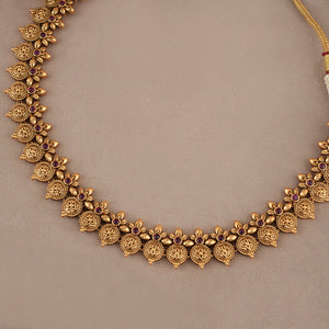 Beautiful antique gold ruby necklace set