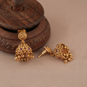 Beautiful antique gold ruby necklace set