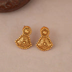 Stunning carved plain antique gold necklace set