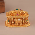 Beautiful stone carved sindoor box