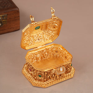 Beautiful stone carved sindoor box