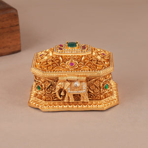 Beautiful stone carved sindoor box