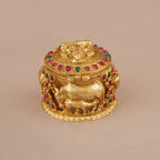 Beautiful antique gold stone maa lakshmi sindoor box I Temple jewelry