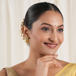 Cute elegant antique gold kundan earring