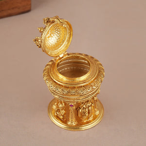 Lord Krishna's life inspiration sindoor box I Temple jewellery