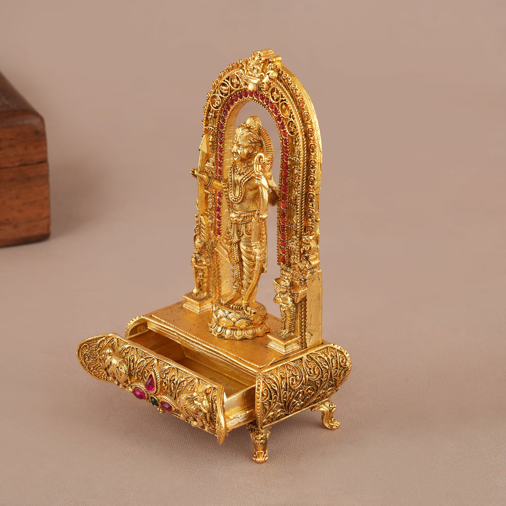 Amazing antique gold lord ram lalla sindoor box I Temple Jewellery