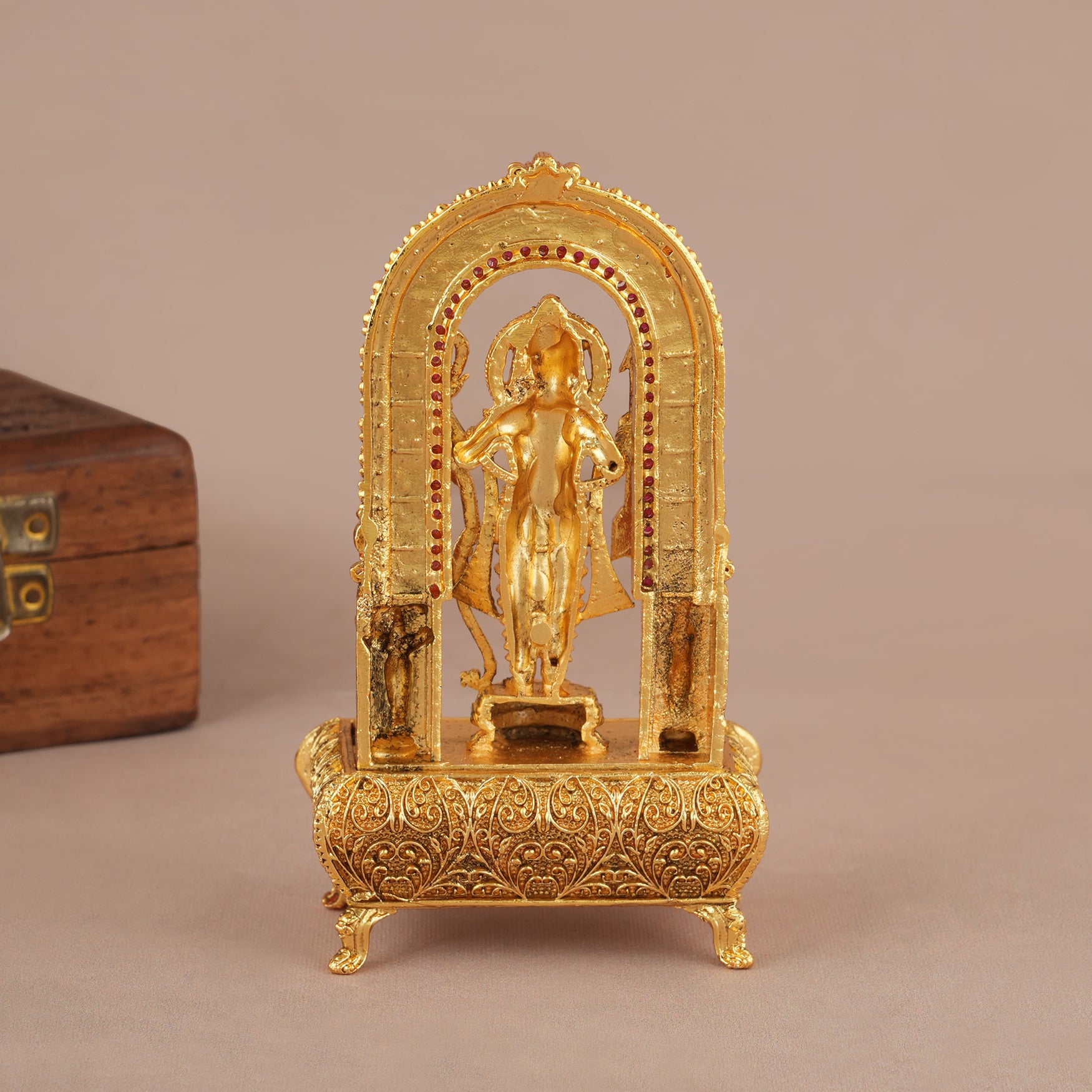 Amazing antique gold lord ram lalla sindoor box I Temple Jewellery