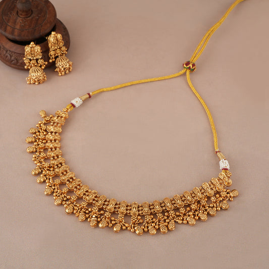 Plain high gold necklace set