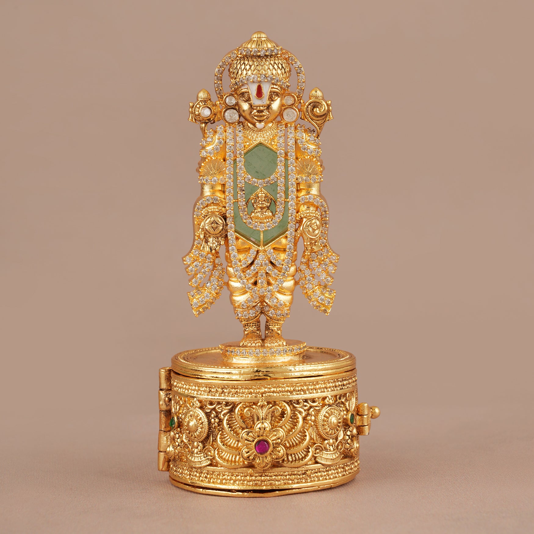 Beautiful lord venkateshwara kumkum box