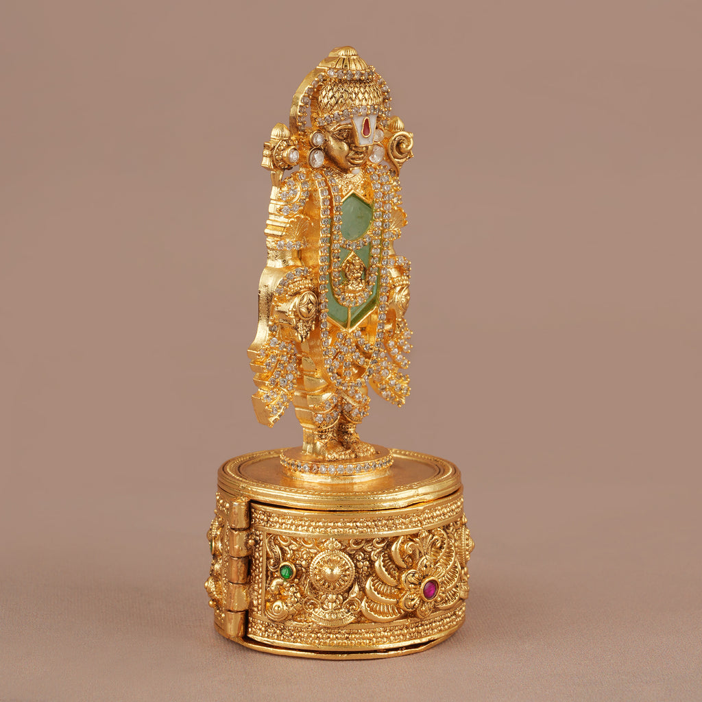 Beautiful lord venkateshwara kumkum box