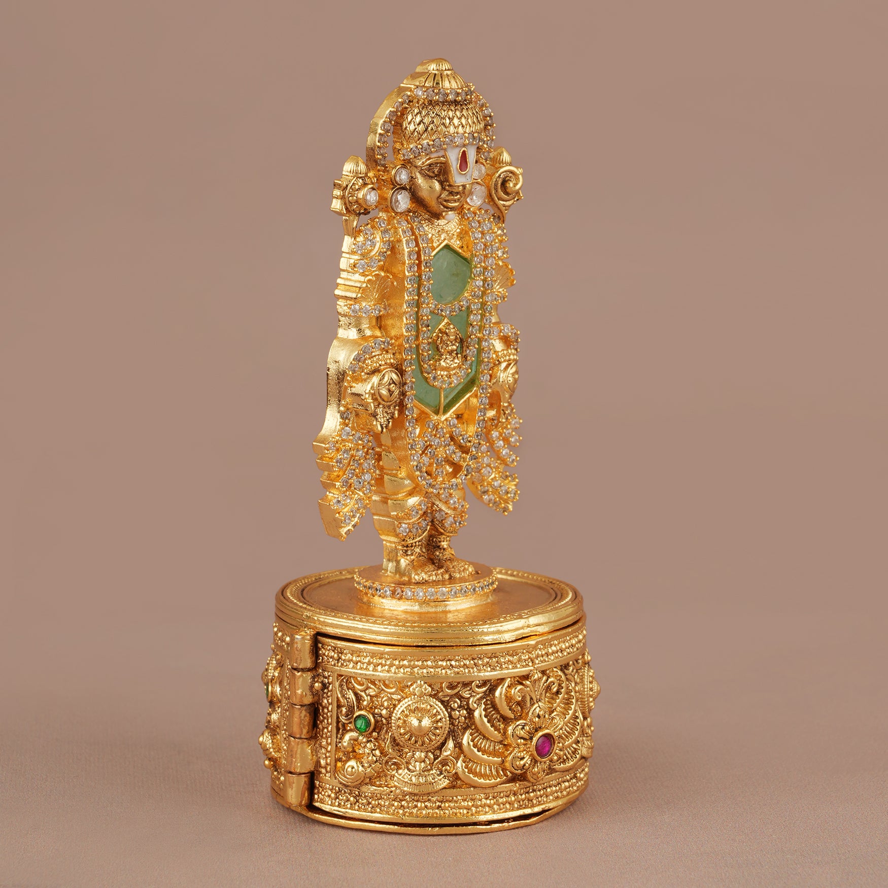 Beautiful lord venkateshwara kumkum box