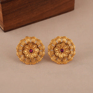 Beautiful floral big size gold pendant set