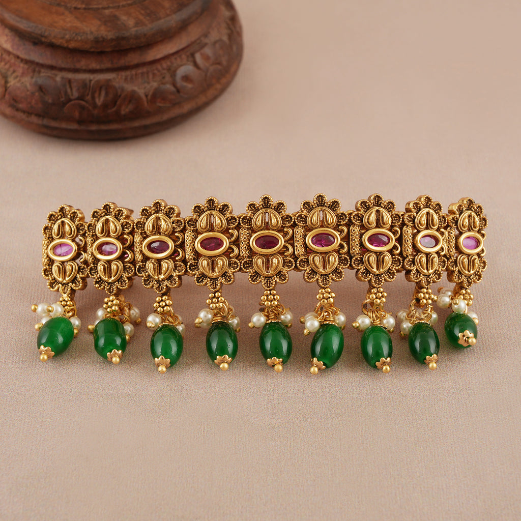 Stunning antique gold hair buckle
