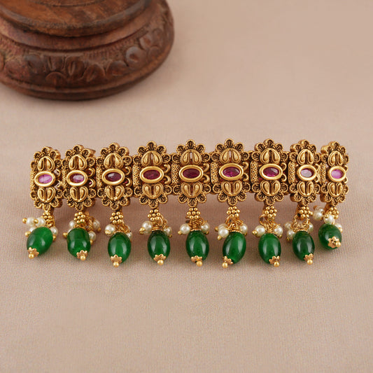 Stunning antique gold hair buckle