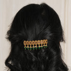 Stunning antique gold hair buckle