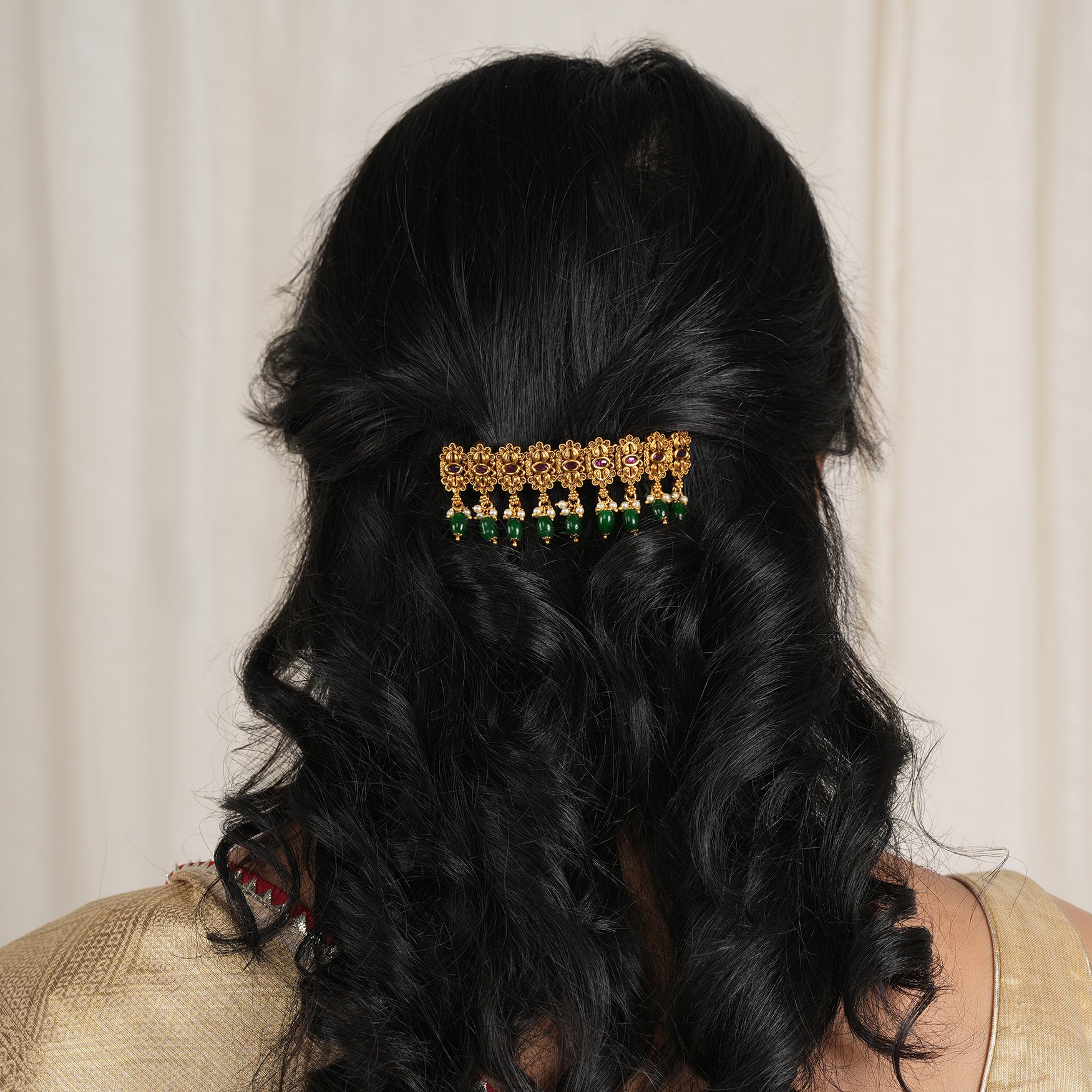 Stunning antique gold hair buckle