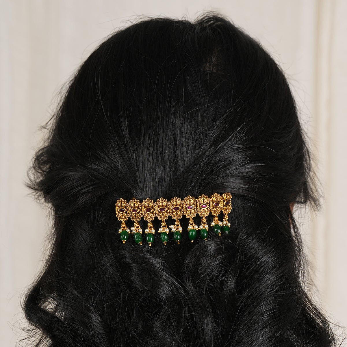 Stunning antique gold hair buckle