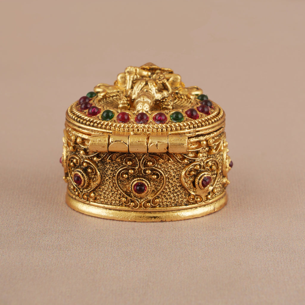Maa Lakshmi gold kumkum box