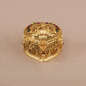 Maa Lakshmi gold kumkum box