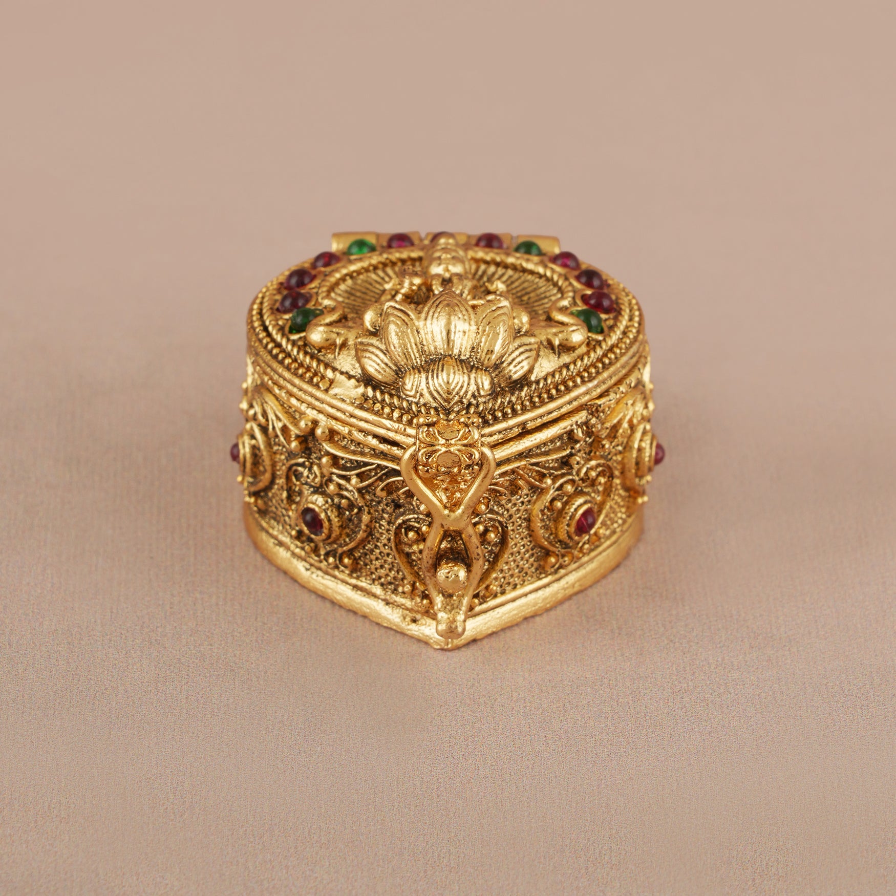 Maa Lakshmi gold kumkum box