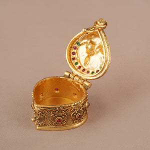Maa Lakshmi gold kumkum box