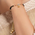 Cute gold polish mangalsutra bracelet