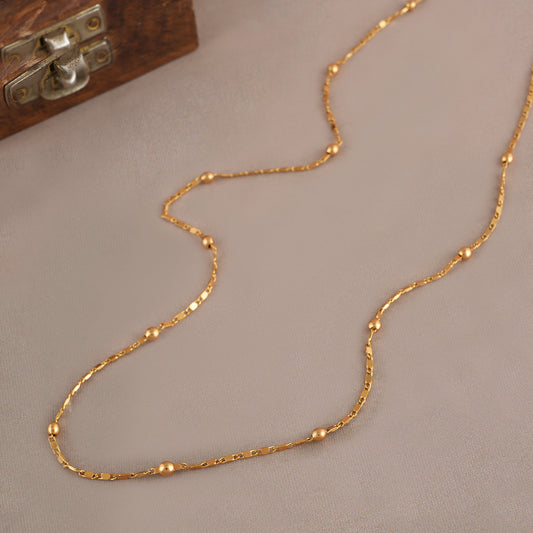 sleek ball gold plated chain