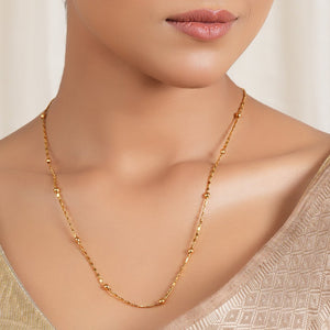 sleek ball gold plated chain