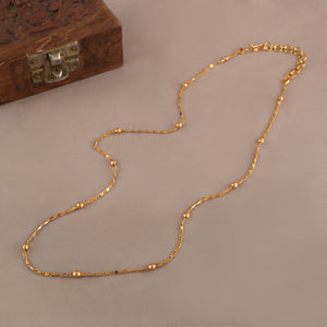 sleek ball gold plated chain
