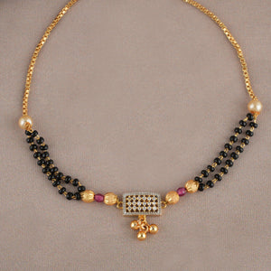 Gold plated free size stone bracelet