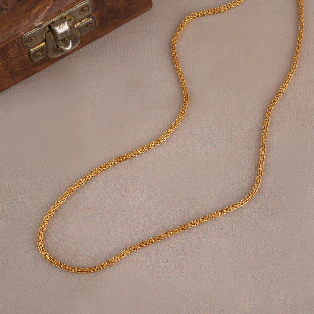 Plain gold plated chain