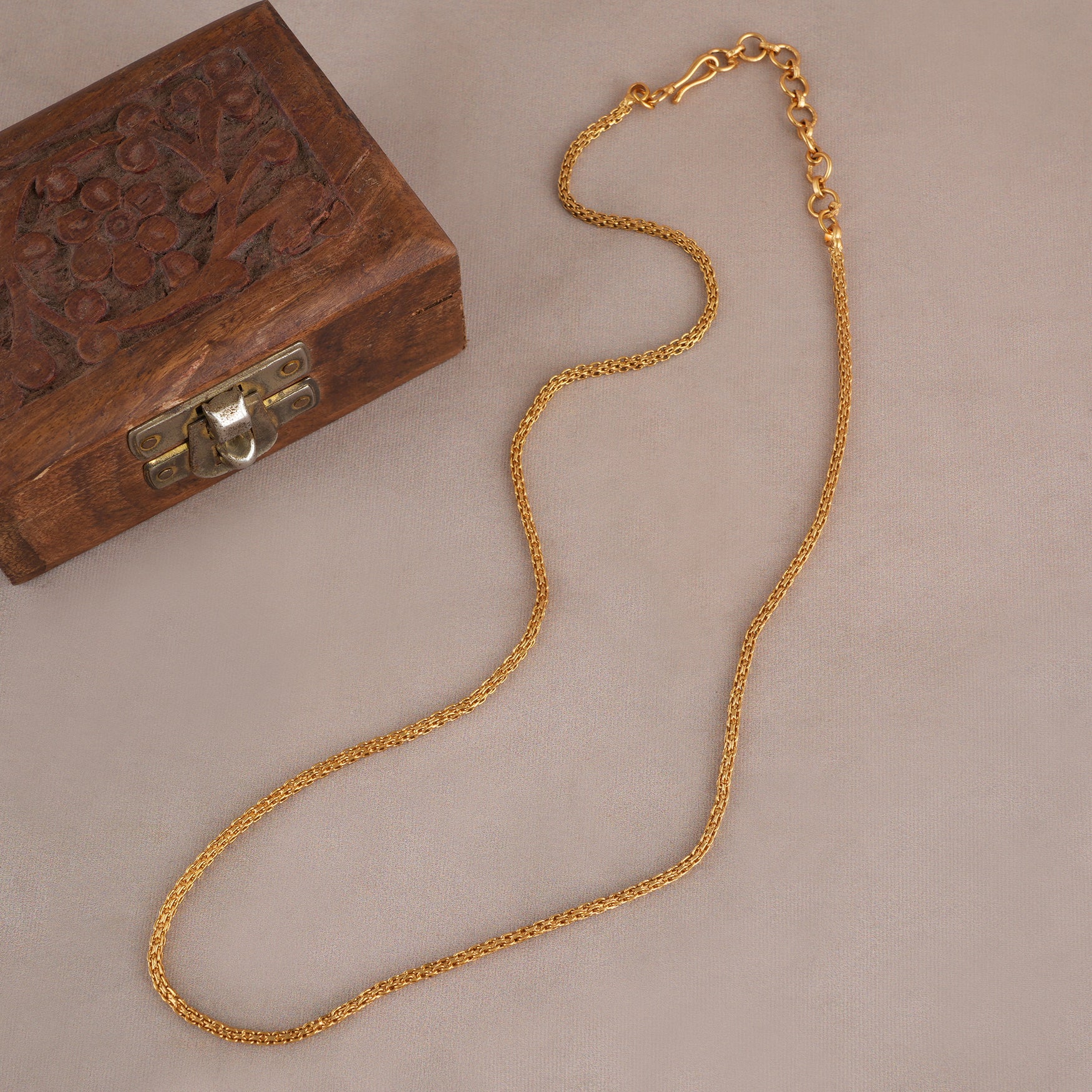 Plain gold plated chain