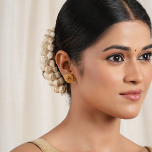 Beautiful stone stud gold plated earring