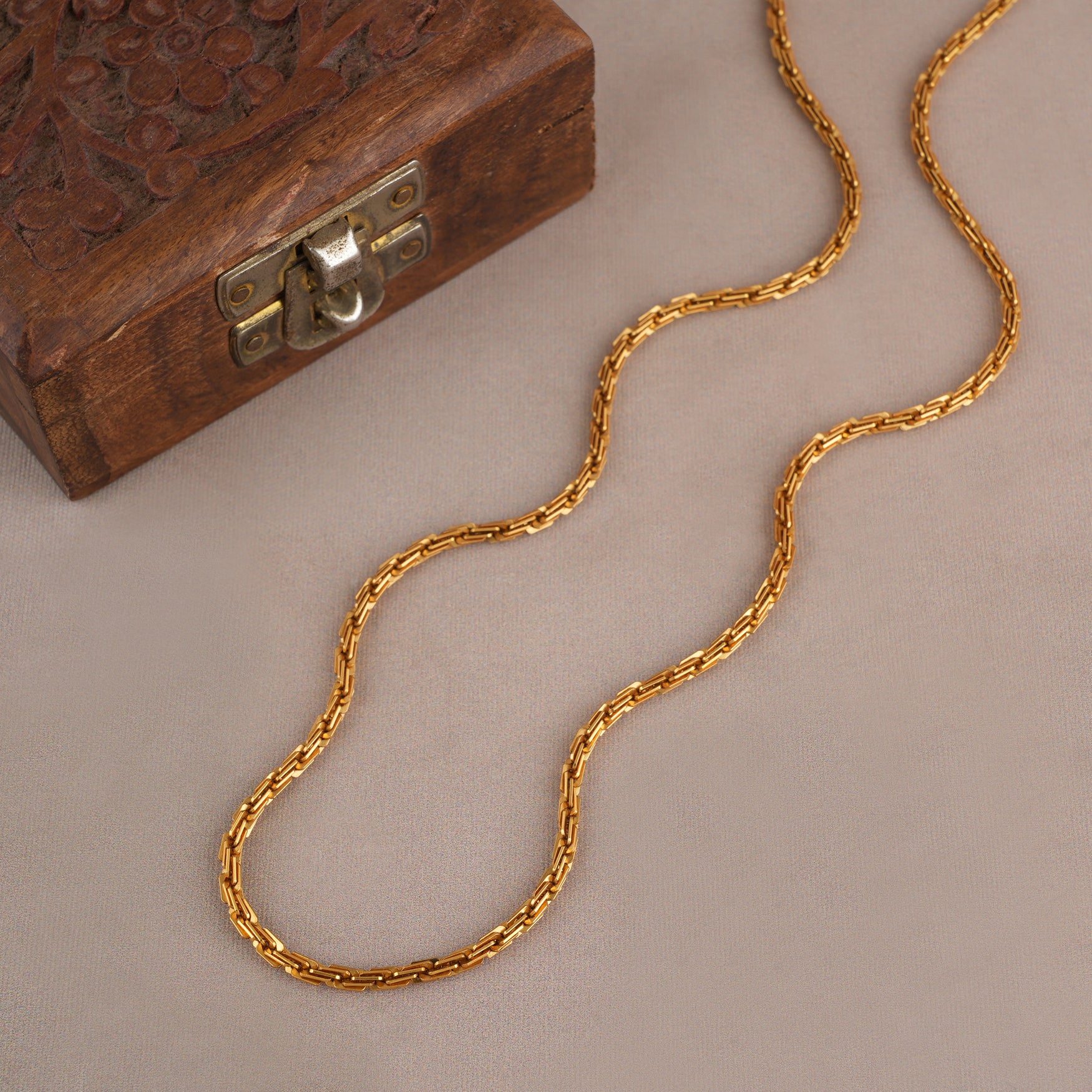 Beautiful gold plated solid chain