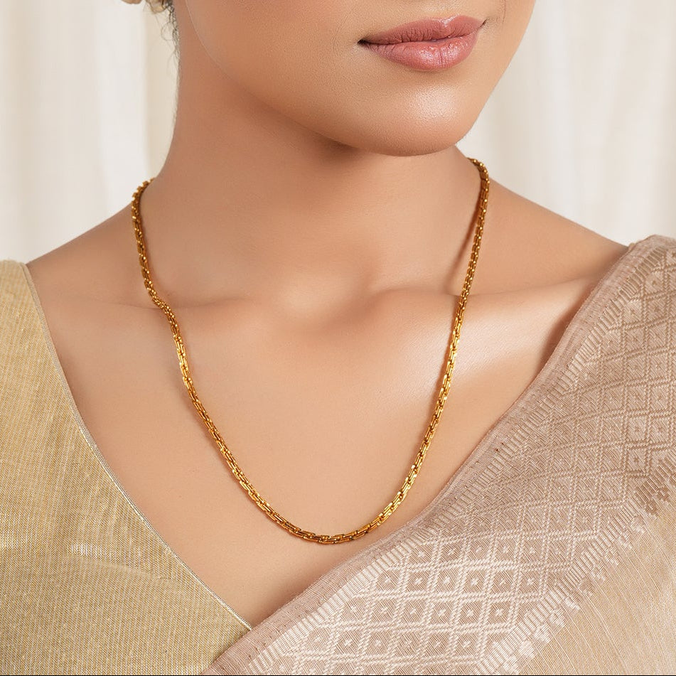 Beautiful gold plated solid chain