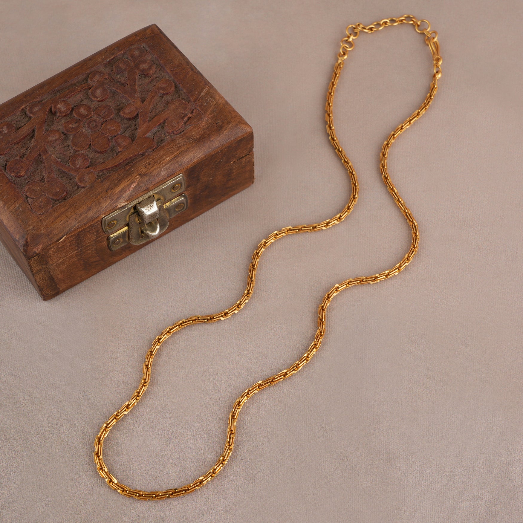 Beautiful gold plated solid chain