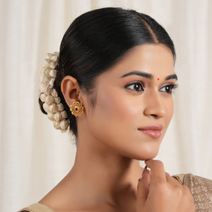 Beautiful stone gold plated stone stud