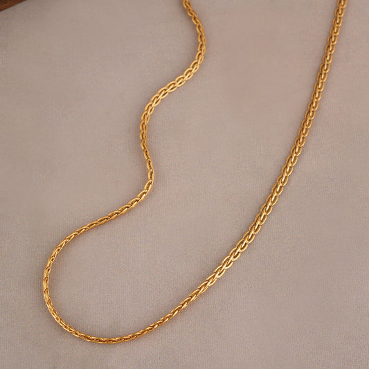 Gold spiral gold plated chain