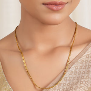 Gold spiral gold plated chain