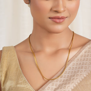 Gold spiral gold plated chain