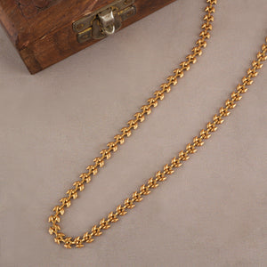 Sleek solid gold plated chain