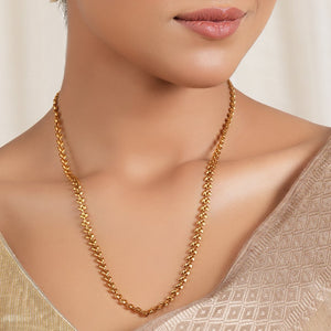 Sleek solid gold plated chain