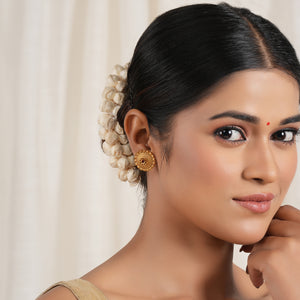 Stunning gold plated plain earring