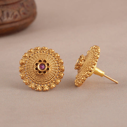 Stunning gold plated plain earring