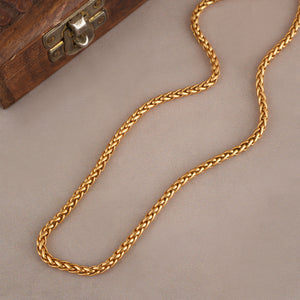 Spiral gold plated solid chain